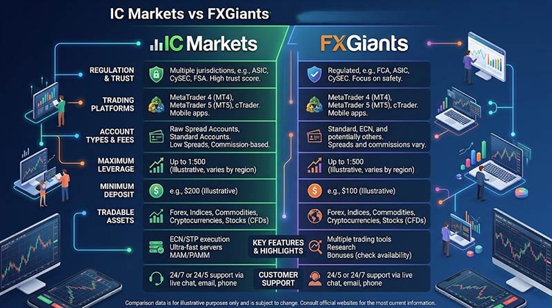 IC Markets vs FXGiants